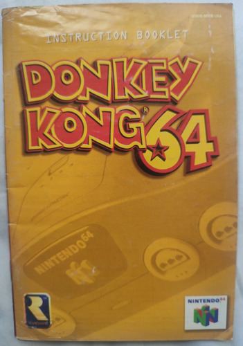 Donkey Kong 64 Solo Manual Original Nintendo 64