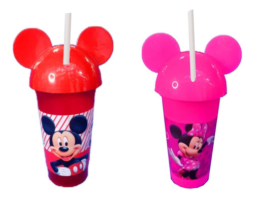 Vaso Termo Infantil Mickey Y Minnie Orejas  X 12 Combinado