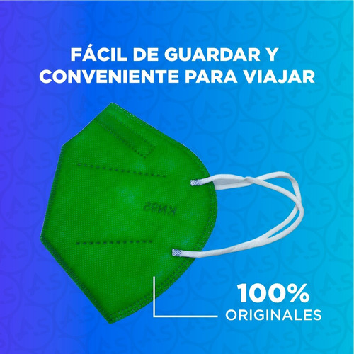 Imagen 4 de 9 de Barbijo Kn95 Azul X10 Unidades Certificado Anmat N95 95%