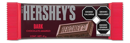 8 Pzas Barra De Chocolate Hershey's Dark 41 G