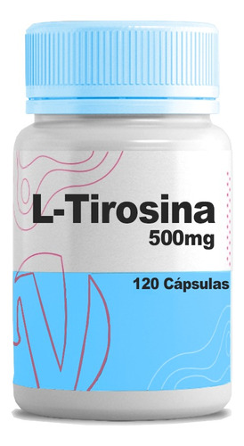 L-tirosina 500mg - 120 Cápsulas (60 Doses) Sabor Sem Sabor