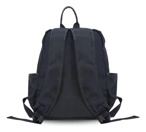 Mochila Tela Impermeable Bolsillo Al Frente Dama Lincolns Color Negro
