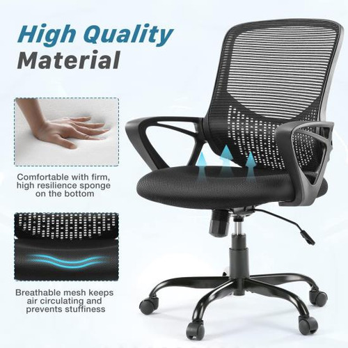 Afo Silla De Oficina En Casa Con Soporte Lumbar Y Reposabraz