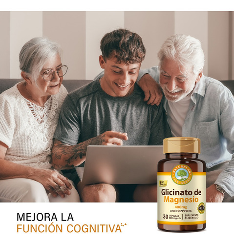 Glicinato De Magnesio® 30 Cápsulas Dormir Mejor Y Relajación