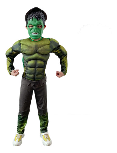 Disfraz De Superhéroe Musculoso Para Cosplay De Hulk Para Ni