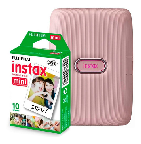 Impresora Instax Mini Link Pink + Papel X10 Films