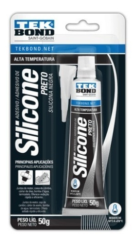 Silicon Alta Temperatura Tek-bond Negro En Blister 321915 S