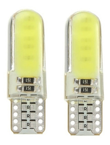 2x Muelitas Led T10 Grande Luz Blanca Recubierta De Silicon