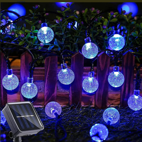 Serie De Luces Solares Navideñas 200led Decorativo