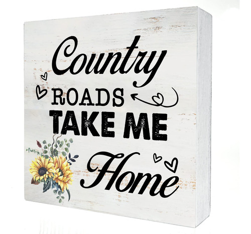 Country Roads Take Me Home - Letrero De Madera Para Decoraci