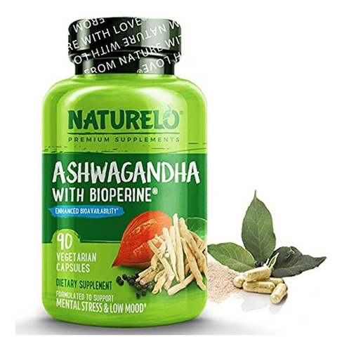 Naturelo Ashwagandha Organic Root Powder - Suplemento De Hie