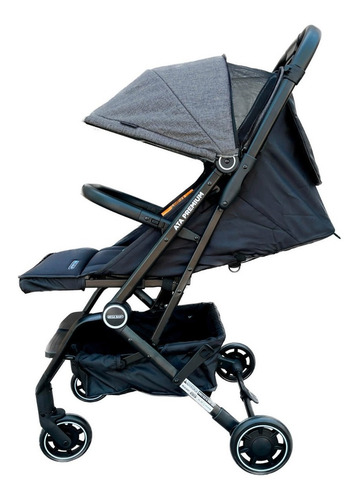 Cochecito Bebe Mega Baby Ata Premium Aluminio Ultraliviano Color Negro Color Del Chasis Negro