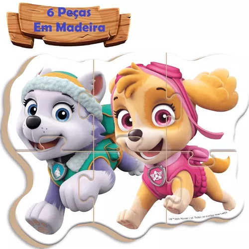 Quebra-Cabeça de Madeira Paw Patrol (Patrulha Canina) 30 pcs - Nig