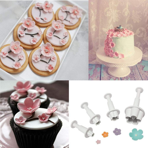 Juego De 4 Piezas De Cortador De Flores Para Fondant