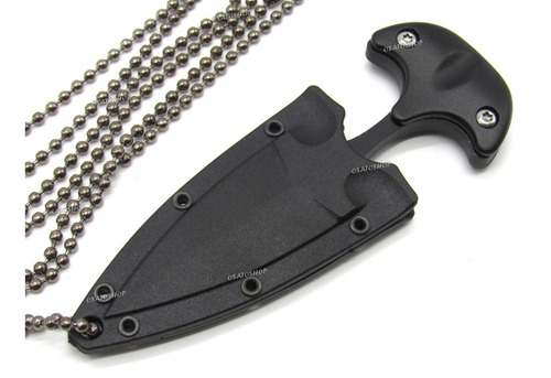 Mini Faca Push T Dagger Fulltang Com Conrrente Pescoço Top