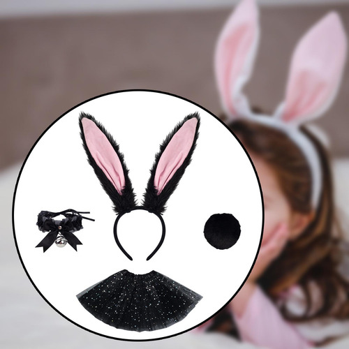 Conjunto De Cola De Diadema Con Orejas De Conejo De Pascua,