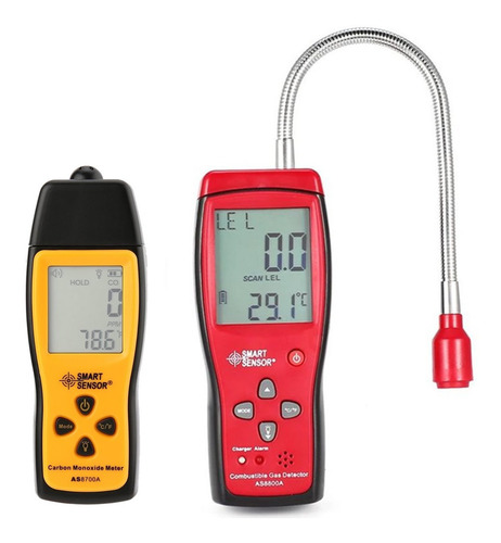 Combo Detector Medidor Digital Fugas Gas Monoxido Carbono 