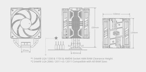Cooler Cpu Coolermaster Hyper 212 Led Turbo Argb
