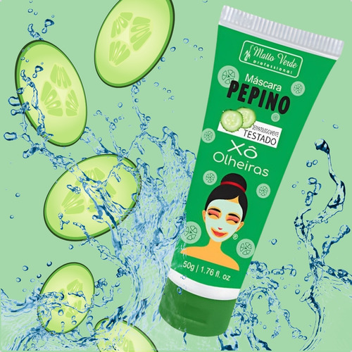 Kit 2 Máscaras Pepino Xô Olheiras Colágeno Matto Verde 50g Tipo de pele Máscara de Pepino