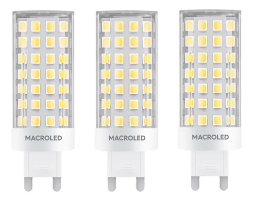 Set X3 Lamparas Led Bipin G9 12w Macroled 220v Frio 6000k