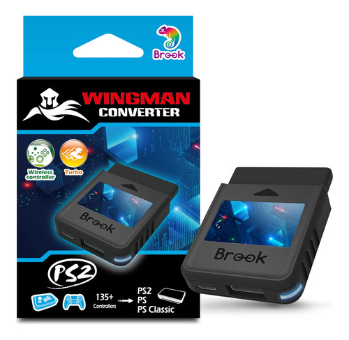 Conversor Brook Wingman A Ps2 De Controles Xb Ps5 Ps4 Ps3 Ne