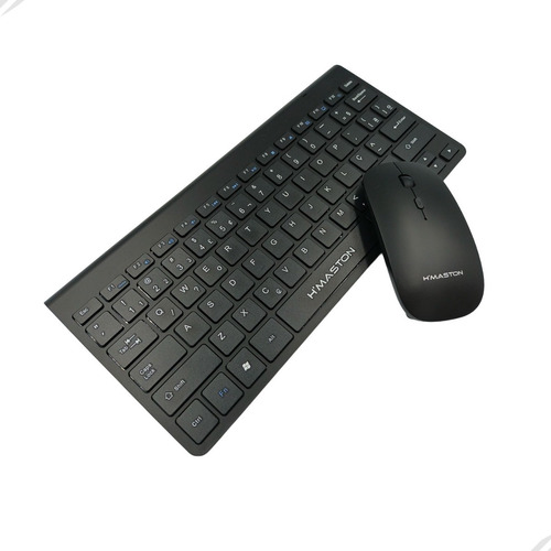 Teclado E Mouse Sem Fio Para Notebook Pc Tablet Receptor Usb Cor do teclado Preto