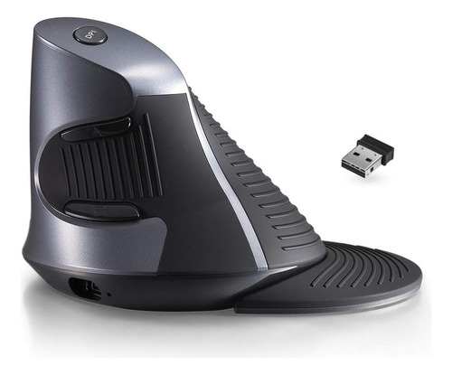 Mouse Ergonómico Inalámbrico Delux, Vertical Recargable De 2