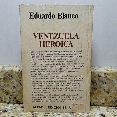 Libro Venezuela Heroica - Eduardo Blanco