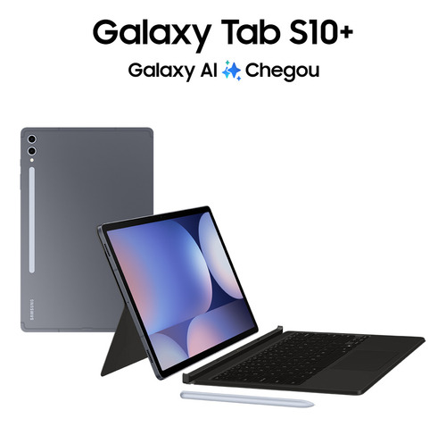 Samsung Galaxy Tab S10+, 256gb, 12gb, 12,4 Spen+teclado Gris