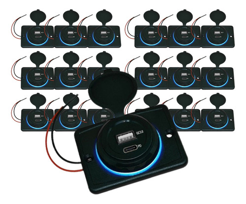 35 Carregador De Celular Para Carro 1 Usb 1 Tipo C Cor Preto