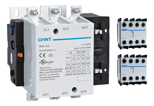 Contactor Chint 115 Amper Bobina 440 Vca Mod. Nc2-115
