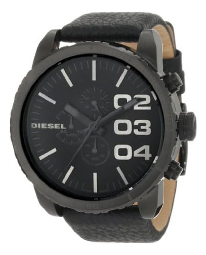 Reloj de pulsera Diesel Dz4216, para hombre, con correa de piel negra