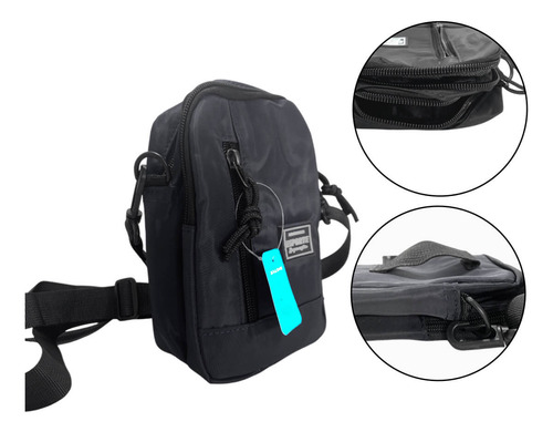 Bolsa Tiracolo Pochete Cinza