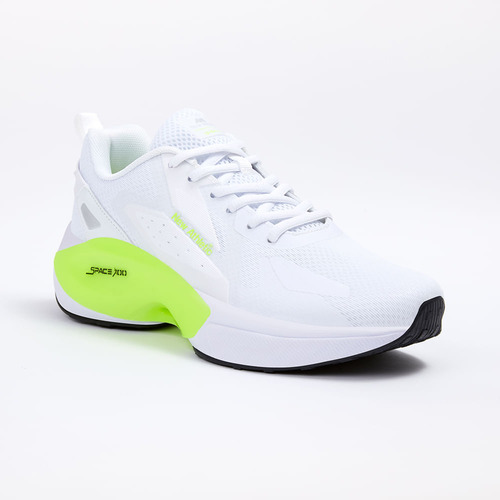 Zapatillas New Athletic Lifestyle Space43 Blanco Con Verde N