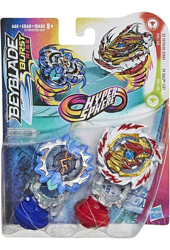 Paquete Doble Beyblade Burst Rise Hypersphere Borrar Devolos