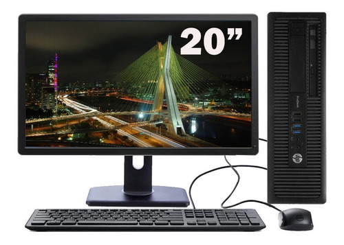 Cpu Hp Prodesk 600 Slim Core I5 4ªg 4gb 320gb + Monitor 20'