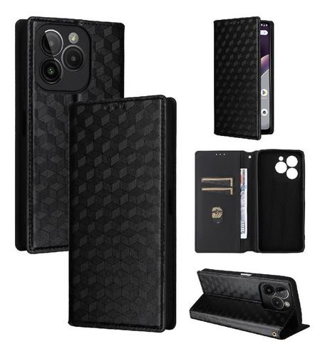 Funda For Blu Bold K10 Cierre Magnético Patrón 3d Tarjeta
