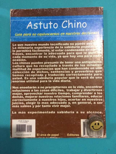 Proverbios, Citas , Refranes: Astuto Chino (Usado)