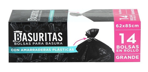 Imagen 3 de 7 de Pack 40 Bolsas De Basura Chicas Y 28 Grandes Basuritas, 2x2