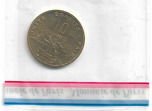 Moneda Djbouti 10 Francos 1977 Ensayo Km#  E4 S/c