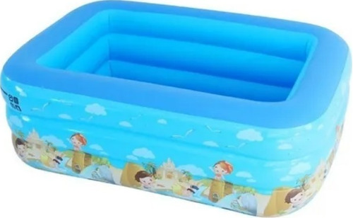 Piscina Inflable Verano Niños 180x120x50 Cm Color Azul