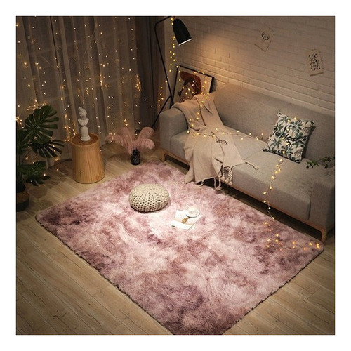 Alfombra Decorativa Salón Y Dormitorio 120 X 200 Cm Rosa