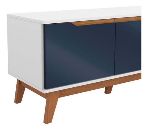Rack Kappesberg 3 Portas Branco/azul Profundo 180cm