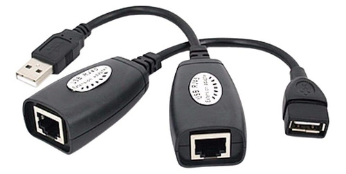 Extensor Usb A Plug Jack 40mts Cable Red Utp Rj45 Ethernet