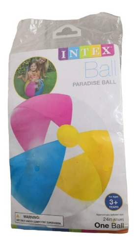 Pelota De Plata Intex Beach Ball De 61 Cm 24in Para +3 Años