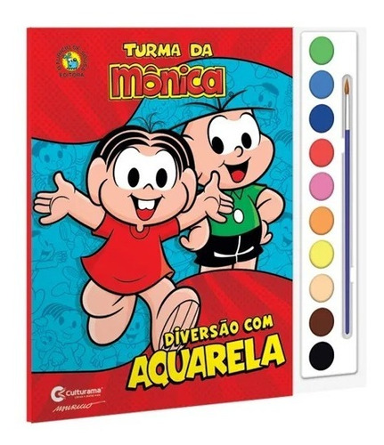 Livro Para Colorir Diversão Com Aquarela Turma Da Mônica Culturama