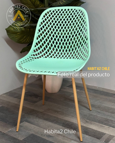Pack 2 Sillas Terraza Cafeteria Metal Polipropileno