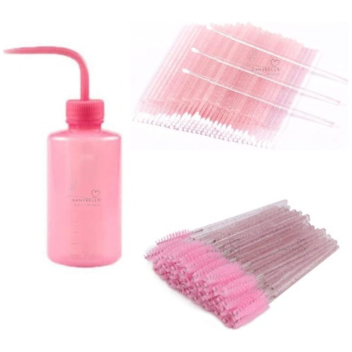 Kit Pizeta+cepillos+microbrush Para Extensiones De Pestañas 