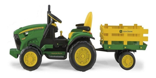 Trator a bateria para crianças Peg Perego John Deere Ground Force cor verde/amarelo 127V