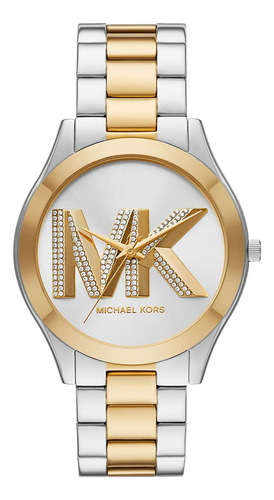 Reloj Mujer Michael Kors Mk4735 Runway Color De La Correa Plateado Color Del Bisel Plateado Color Del Fondo Plateado